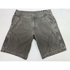 KUHL Vintage Patina Dye Shorts Mens 32 Distressed Gray Outdoor Hiking